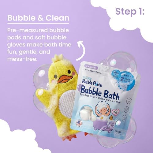 TruKid Bath Baby Essentials, Kids Skincare Set, Toddler Bubble Bath, Lavender Lotion and Body Wipes, Baby Shower Gift Set - Image 3