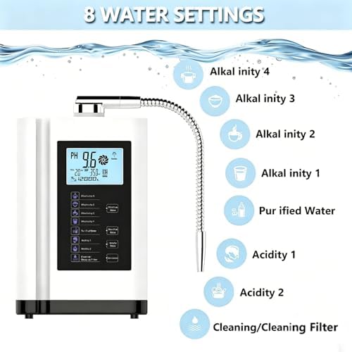 Alkaline Water Ionizer Machine, Ionized Water Machine, Up to -500mV ORP, with 7 Water Settings, 8000 Liters Per Filter,Auto-Cleaning,Intelligent Voice - Image 4
