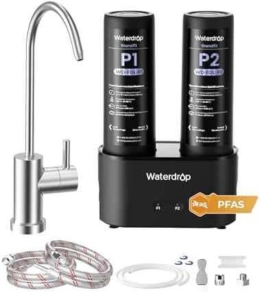 Waterdrop DLG-P Under Sink Water Filter System, Reduces PFAS Chlorine Odor by Waterdrop