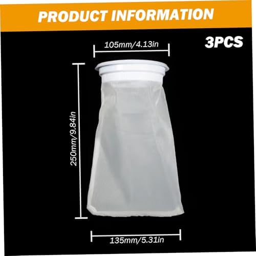 IBC Tote Filter 3Pcs 5.3" x 250mm IBC Lid Filter Fine Mesh Rain Barrel Nylon Washable Reusable Replacement Rain Water Barrel Screen Water - Image 3
