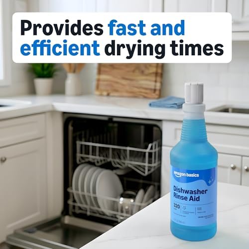 Amazon Basics Dishwasher Rinse Aid Liquid, 32 Fl Oz, Pack of 1, Packaging May Vary - Image 3