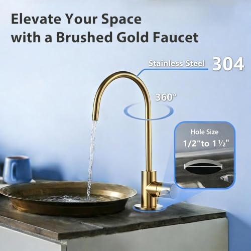 iSpring RCC7AK-UV-GLD, 7-Stage Reverse Osmosis Water Filter System with Alkaline and UV Filter with Brushed Gold RO Faucet, Patented Top-Mounted Faucet Design for Easy Installation - Image 2