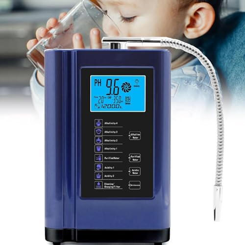 Alkaline Water Ionizer,Water Purifier Machine, Ph 3.5-10.5 Acid Alkaline Water Maker Machine, Up to -500mv Orp (Blue) by Unknown