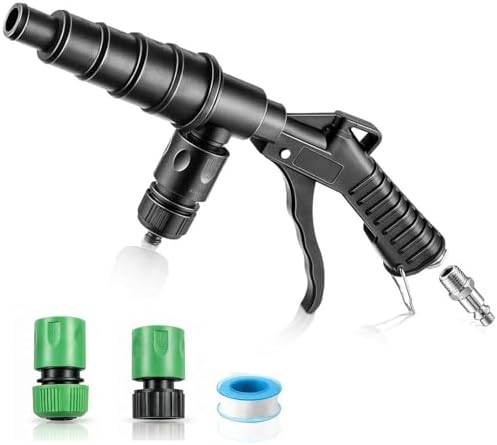 Coolant Flush Gun, Lever Action Heater Core Flush Kit with 3 Hose adapters (5/8 ", 3/4", 1/2 "), Radiator/Cooling System Flush kit for Automotive Coolant Flush, Nozzles Fit 19-40 mm Hoses by TOTITOM
