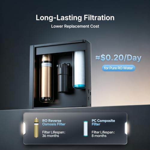 Ranein Alkaline Reverse Osmosis System, 800GPD Tankless RO Water Filter - Image 6