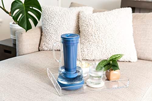 LifeStraw Home– Water Filter Pitcher, 7-Cup, Glass with Silicone Base, Stormy Blue, for Everyday Protection Against Bacteria, parasites, microplastics, Lead, Mercury, PFAS and a Variety of Chemicals - Image 6