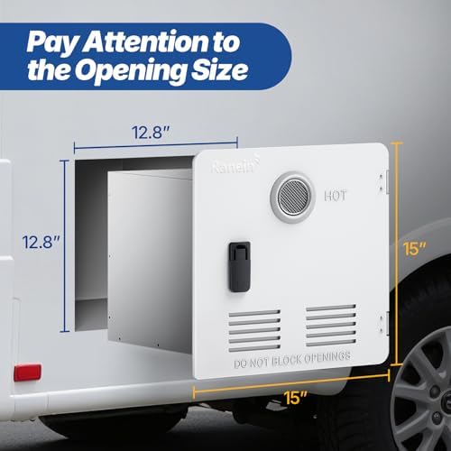 Ranein RV Water Heater Door Kit, 15x15 Inches White Panel, Compatible with Ranein Models Only - Image 3