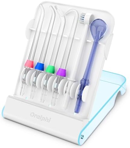 Replacement Tips for Waterpik, Water Flosser Replacement Heads Parts for Waterpik Oral Irrigator (Aquaflosser 6 Tips Tongue Combo & Storage Case Bundle) by Oralphi