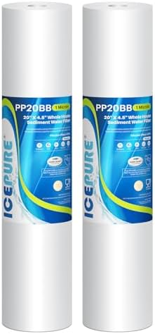 ICEPURE 1 Micron 20" x 4.5" Whole House Sediment Water Filter Cartridge by ICEPURE