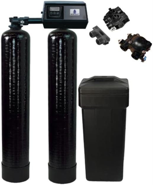 AFWFilters Fleck 9100SXT Dual Tank Water Softener, 96K Grain Total by Abundant+Flow+Water+Systems