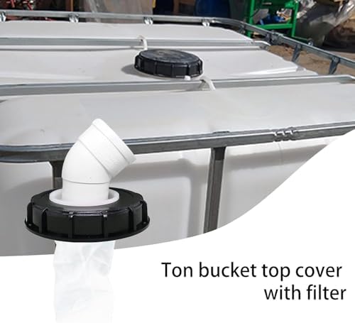 IBC Lid Filter 165 mm 45° Ton Barrel Cover with Nylon Washable IBC Tank Lid Filter for mounting on IBC Container Rainwater Tank IBC 1000 Liters DN150 - Image 6