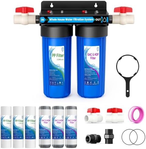 Whole House Water Filter System, Extra 2 Sets Filter Included,0.5 Micron by xinshuo