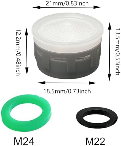 Faucet Aerator 2.2GPM Flow Limiter Insert Faucet Aerator Replacement Part Used for Bathroom or Kitchen Sink Faucet Filter Suitable for Internal and External Thread Faucet Aerators (20 PCS) - Image 2