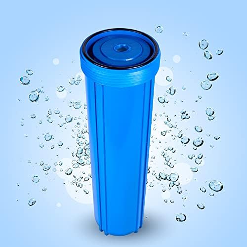 High Capacity 20 x 4.5-Inches Blue Whole House Water Filter Purifier System with Presser Relief Button, 1” Inlet/Outlet Brass Port & Yearly Supply (4) Pleated Washable Sediment Cartridges 5 Micron - Image 5