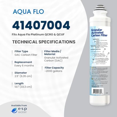Aqua Flo 41407004 QCRO GAC Carbon Filter Replacement, QCUF 4-Stage - Image 4