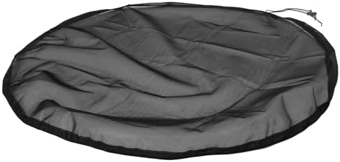 Rain Drum Mesh Cover Polyester Drawstring Screen 35.4 to 39.4 Inch Circular Filter Blocks Leaves Debris Fits Outdoor Garden Water Collection Buckets and Tanks (Dia 90cm) - Image 3
