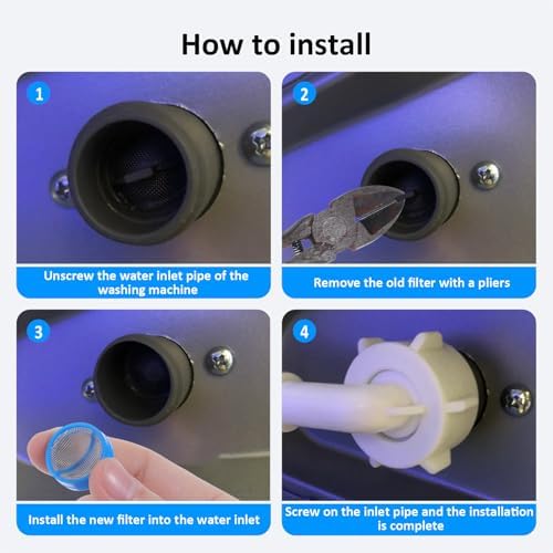 10Pcs Washer Water Inlet Valve Filter, Washing Machine Water Filter Washing Machine Hose Filter with Screen Filter for Washer Washer Part Replacement Repair Kit - Image 7