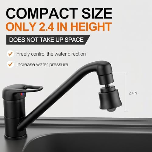Metal Swivel Sink Faucet Aerator Extender for Kitchen Bathroom - Image 6