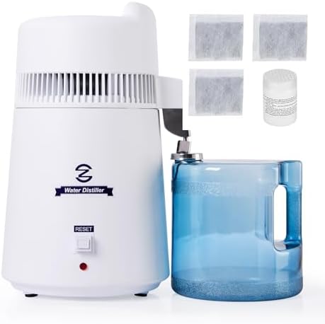CO-Z 6L Water Distiller, Larger 1.6 Gal Countertop Home Distillers, Distilling Pure Water Machine for Home Table Desktop, Distilled Water Making Machine, Water Purifier to Make Clean Water for Home by CO-Z