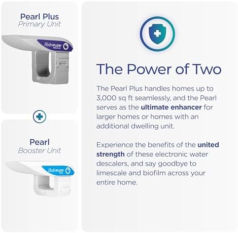 HydroFLOW Pearl Plus with Pearl Booster | Eco Friendly Alternative to Salt Water Softeners | Descaler Bundle for Homes Over 3,000 Square Feet in Total - Image 2