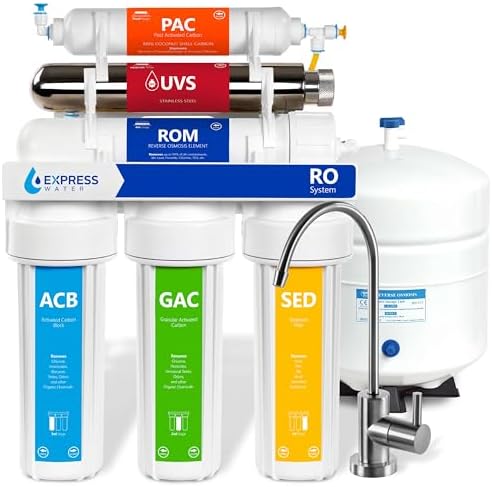 Express Water ROUV10M, 6-Stage RO Water Filter System, UV Filter, 100 GPD by ExpressWater