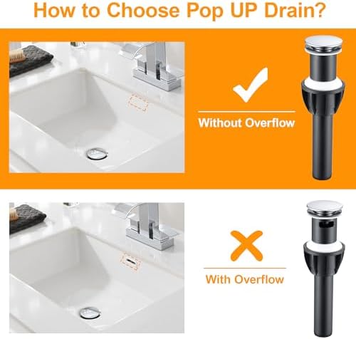 TIORIY Vessel Sink Drain Without Overflow, Bathroom Pop up Sink Drain Fit for 1 3/4 Inch Vessel Sink, Built-in Anti Clogging Sink Stopper, Chrome - Image 2