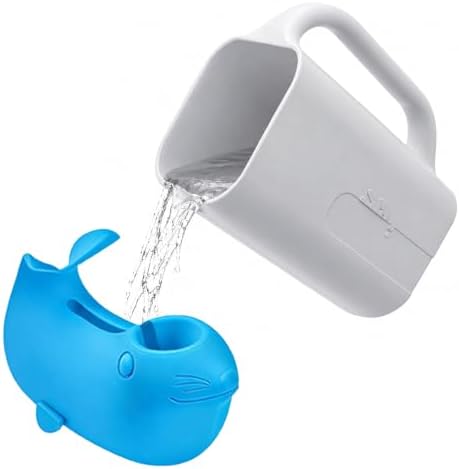 Soft Food Grade Silicone Baby Bath Set, Faucet Cover + Rinse Cup Toddlers by SKYROKU