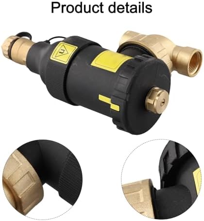 Dirt Separator 3/4" Boiler Filter for Central Heating Systems Horizontal or Vertical Installation, Integrated Drain Valve,12000 Gauss Magnet - Image 3