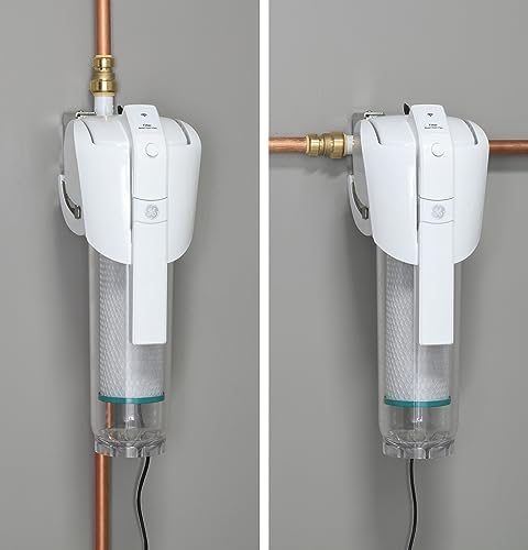 GE Smart Whole House Leak Detection Water Filtration System | Reduces Sediment, Rust & More | Install Kit Included | Filter Not Included | Replace Filter (FTHPM, FTHTM, FTHLM) Every 3 Months | GXWH70M - Image 2