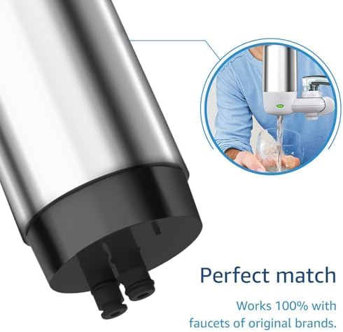 Waterdrop 7027S Faucet Filter Compatible with Brita® Faucet, Chrome, 2 Pack - Image 4