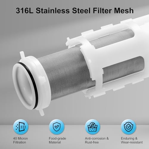Airthereal Bundle | Spin Down Water Sediment Filter and Spare Filter, Pre-Filtration System for Whole Home, Water Filter for City and Well Water, 40 Micron Reusable Sediment Backwash Filter - Image 3