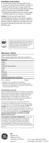 GE Premium Single Stage Drinking Water System Replacement Filter, Fits GX1S01R Under Sink Filtration System, Replace Every 6 Months, FXUVC | (Pack of 3) - Image 4