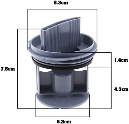 Washer Drainage Pump Drain Outlet Seal Cover Plug Compatible with Siemens Compatible with Bosch Washing Machines Drain Pump Fluff Filter - Image 4