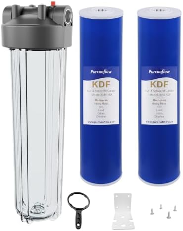Heavy Metal & Chlorine Reduction Clear Whole House Water Filter System by Purcooflow