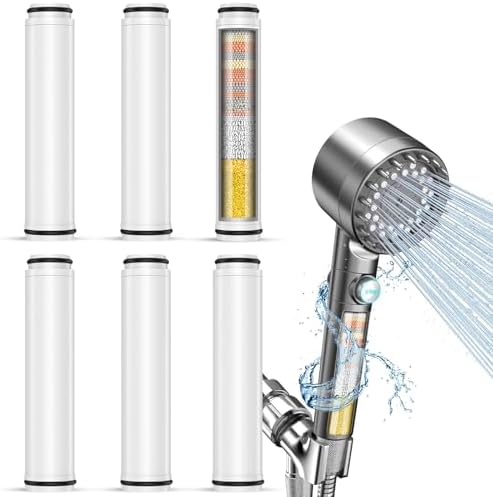 Shower Filter Compatible with FEELSO Shower Head Filter Replacement (6) by Unibath