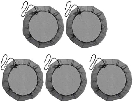 Mesh Cover for Rain Barrels, 2/5pcs Rain Water Collection Bucket Netting with Drawstring Prevent Fallen Leaves from Entering The Bucket(5pcs,Diameter 100cm) by Unknown