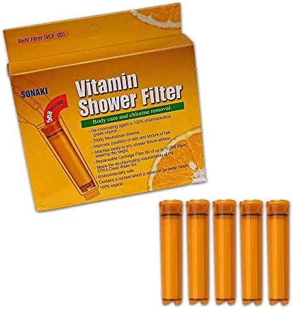 Sonaki Vitamin C Shower Refill Filter Cartridge - FITS Sonaki Showerheads, 50V, 100V, and 300 Inline Models - (5 Pack) - Remove up to 99.9% of Chlorine and Chloramines - Image 2