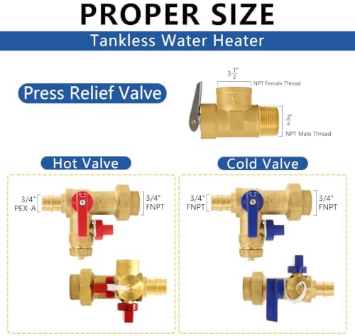 5-Set GUOFIS Tankless Water Heater Service Valve Kit,FIPx PEX-A(TOOL054-5) - Image 2