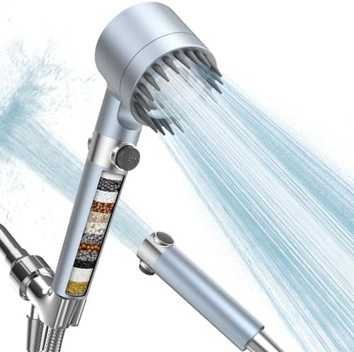 Filtered Shower Head with Handheld,High Pressure Shower Heads with Filters by Sipaote