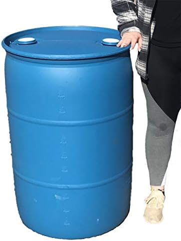 55 Gallon Blue Water Barrel | Solid Mold |2 Inch Bung Holes, Good for Long Term Drinking Water Use | BPA Free - Image 6