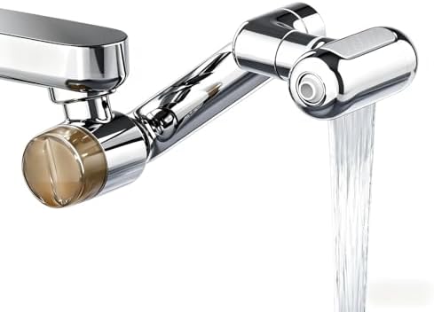 1080° Sink Faucet Aerator Extension Swivel Faucet Extender for Toddlers, 4 Sprayer Modes Rotatable Bathroom Kitchen Head Replacement Tap Attachment with Filter by sanyema