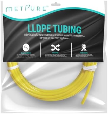 Metpure 1/4" OD LLDPE RO Tubing, 25 ft, Yellow - Image 2