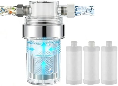 Shower Filter for Hard Water, Universal Inline Shower Head Filter with 3 Replacement PP Filters, Water Softener by LifeStillhaseefaYIYIFA