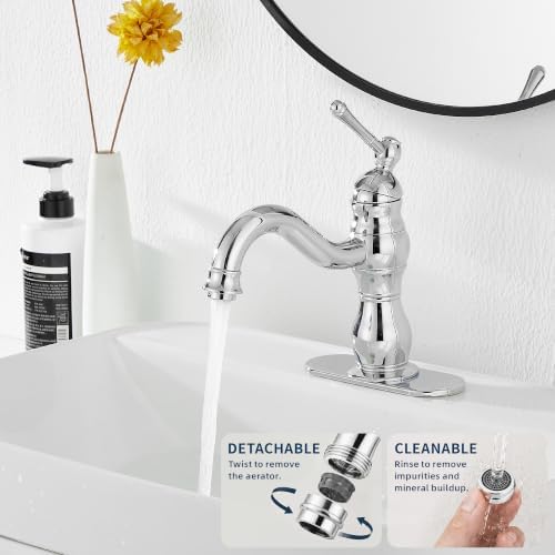 Chrome Bathroom Faucet, 360° Swivel - Image 6