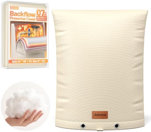 Backflow Preventer Insulation Cover 14" x 26" Pipe Covers for Outside Khaki by Unknown