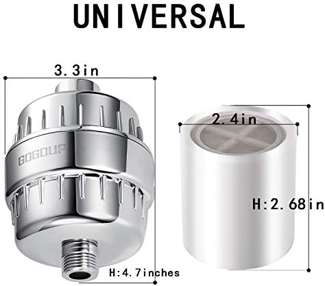 Universal Replacement Shower Filter Cartridge for Hard Water, 15-Stage Filter Cartridge-Reduces Chemicals Chlorine Transform Itching Eczema & Acne into Glowing Hair Nails & Skin Fast - Image 3