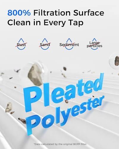 Waterdrop 5 Micron Sediment Filter, 10" x 3" PP Pleated Filter, 4 Pack - Image 3