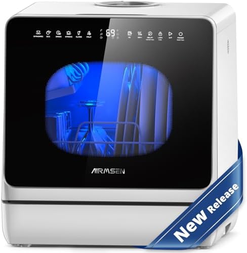 AIRMSEN Countertop Dishwasher with Built-in Water Tank & Softener by AIRMSEN