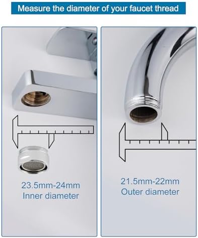 Hibbent Sink Faucet to Garden Hose Adapter, Swivel 3/4" Faucet Adapter - Image 4