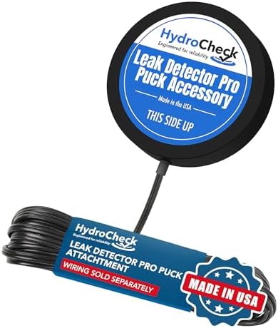 Water Leak Detector Replacement Puck - Commercial Moisture Sensor Alarm System - High Amp Load Moisture Detectors for Home & Offices - Smart Water Leak Detection (Wiring Sold Separately) by HydroCheck